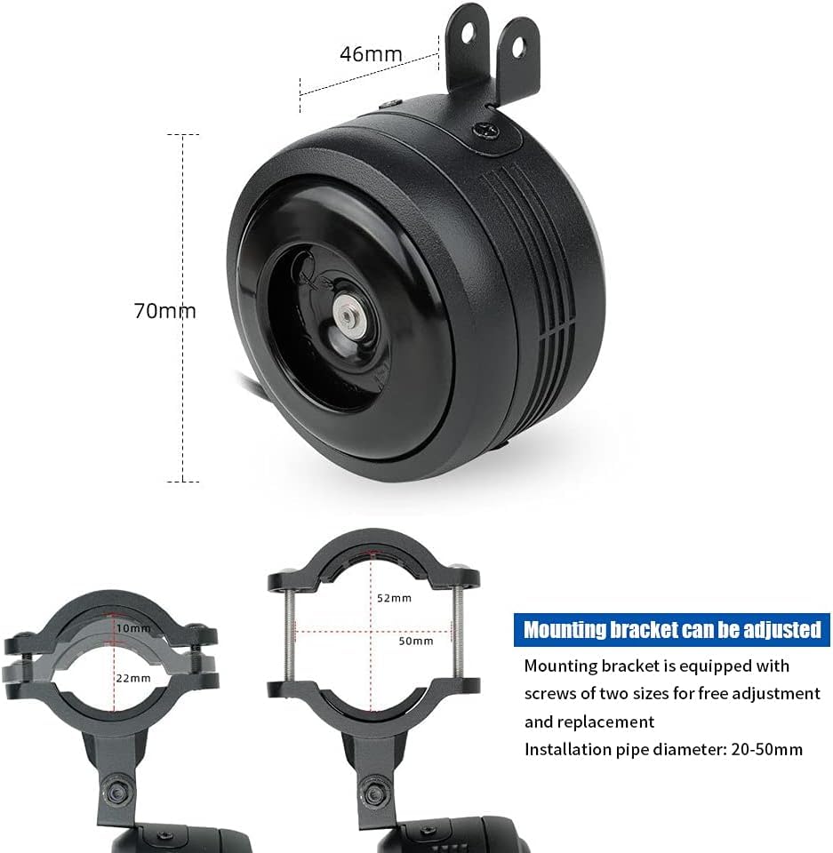 Bocina de alarma para bicicleta con control remoto, recargab