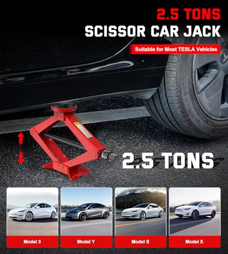 Kit de gato de coche de 2,5 toneladas de tijera para Tesla M