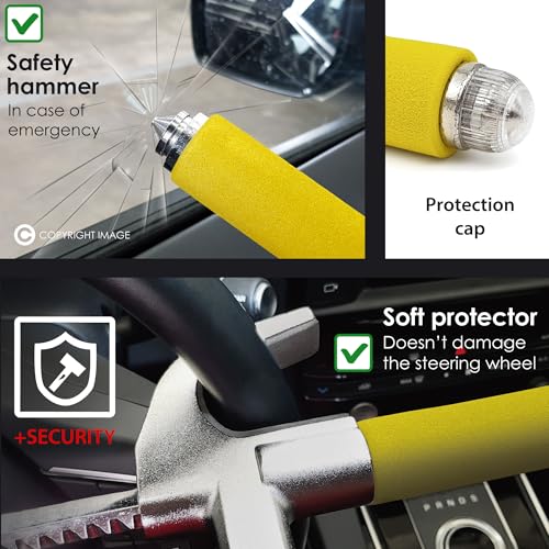 KRASER WA839Y - Barra de alta seguridad para volante, más vi