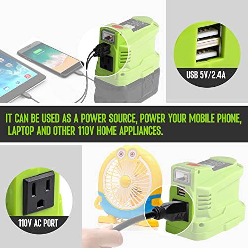Inversor de corriente portátil para batería RYOBI de 18 V, i