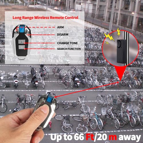 Alarma inalámbrica para bicicleta con control remoto, alarma