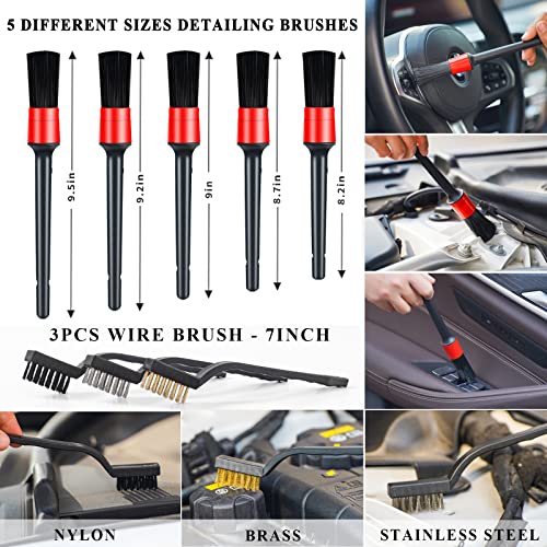 AUTODECO Kit de 23 piezas de detalles de automóvil, guante d