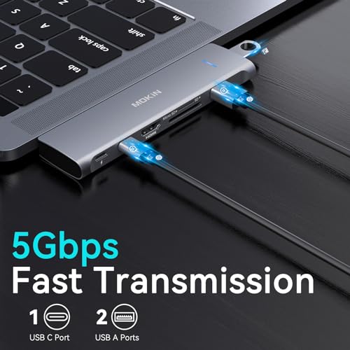 Adaptador USB C para MacBook Pro 2023 2022 2021, adaptador U
