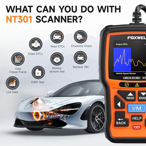 FoXWELL NT301 OBD2 escáner profesional mejorado OBDII lector