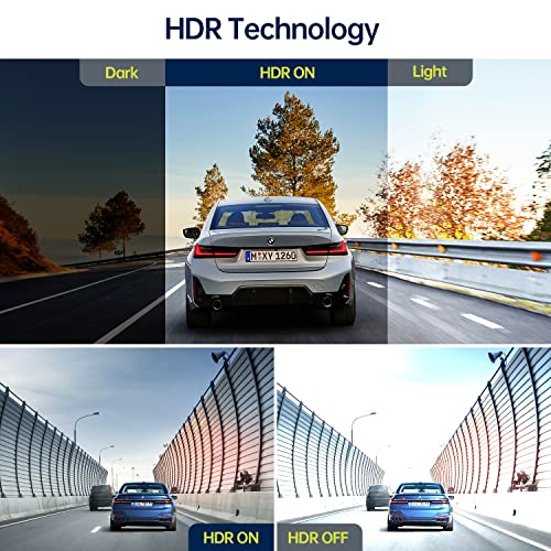 Cámara dual frontal e interna para auto, 1080p, cámara infra