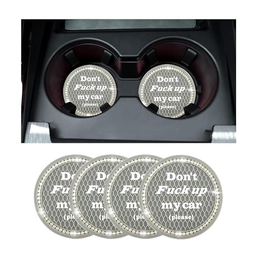 Kewucn Paquete de 4 posavasos brillantes para automóvil, 2.7