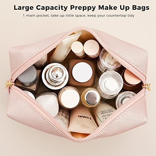 HBselect Bolsa de maquillaje Preppy, bolsa de cosméticos de