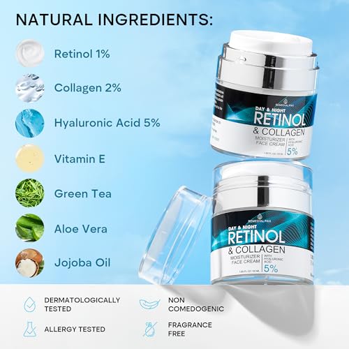 Crema de retinol para la cara, hidratante facial con ácido h