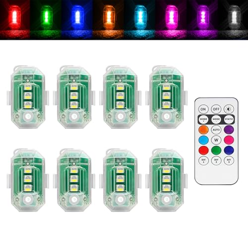 8 luces estroboscópicas LED inalámbricas con control remoto,
