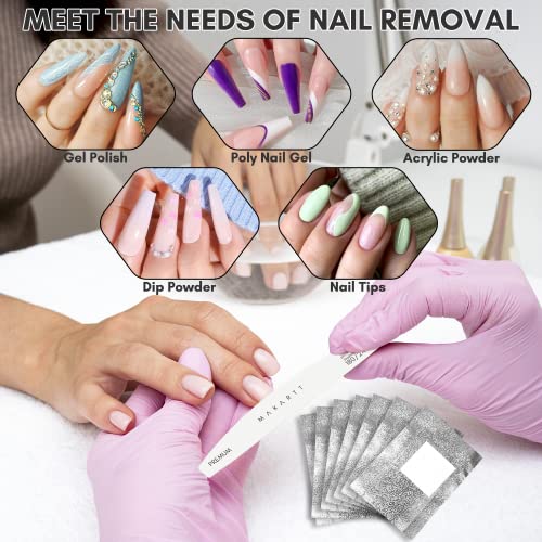 Makartt Removedor de esmalte de uñas, 100 envolturas de pape