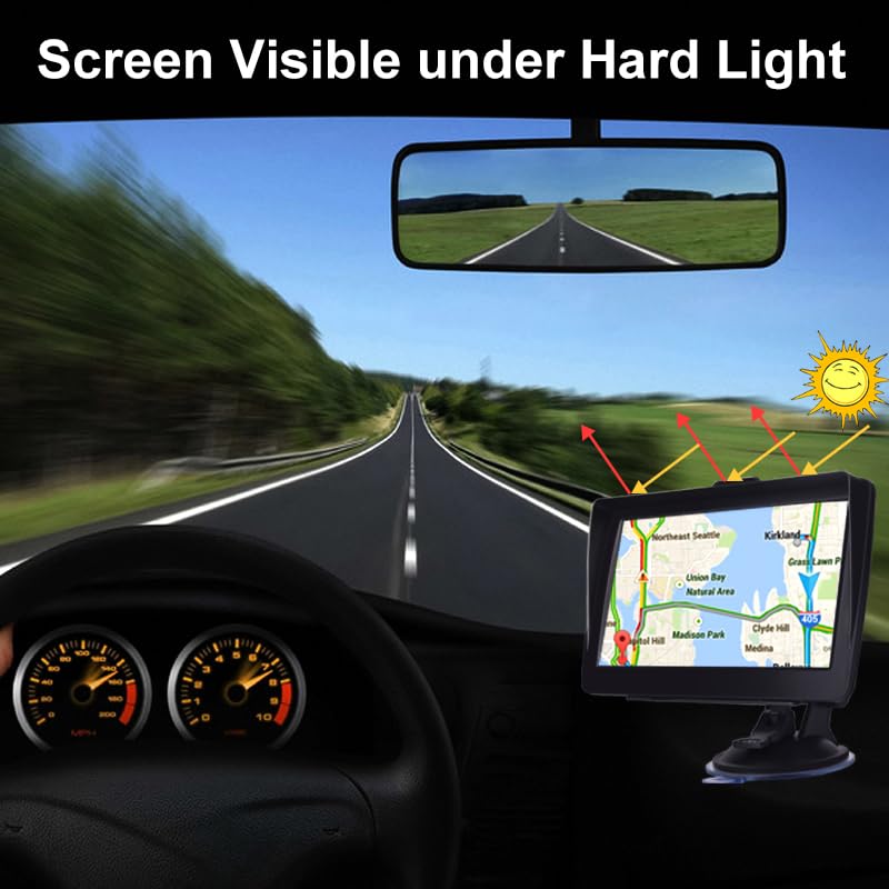 Navegador GPS para automóvil, último mapa 2025, pantalla HD