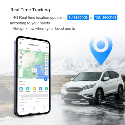 Rastreador GPS para vehículos, autos, batería de larga durac