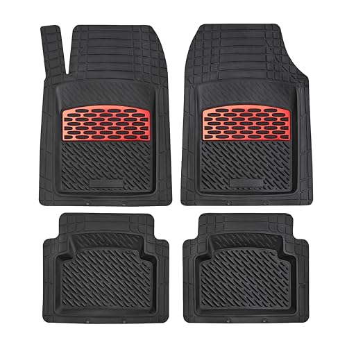 KnK Sapphire rojo - Tapete 3D de piso para automóvil y VUD,