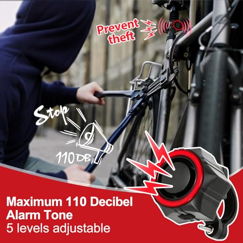 BANGTING Alarmas de bicicleta de 110 dB con control remoto,