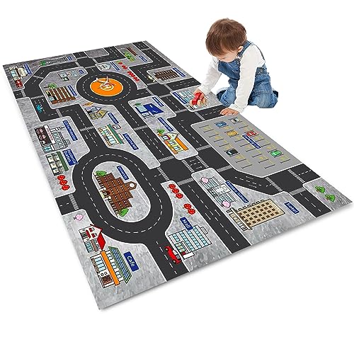Alfombra de juego para niños, ideal para jugar con autos y j