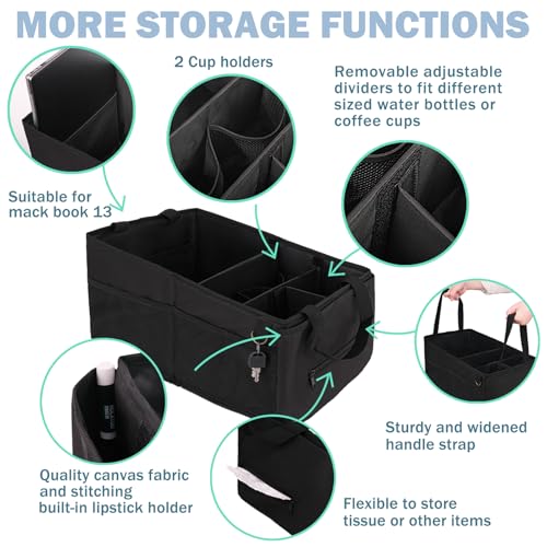 HEYSKAY Organizador de coche para asiento trasero con caja d