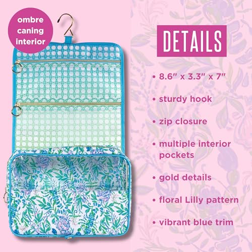 Lilly Pulitzer Neceser de viaje con asa, bolsillos y cremall