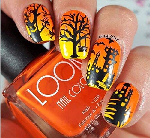 PUEEN placa de estampado para nail art - Fiesta Halloween 01