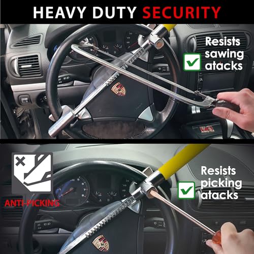 KRASER WA839Y - Barra de alta seguridad para volante, más vi