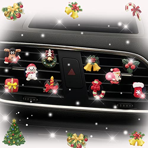 10 clips de ventilación de automóvil de Navidad, decoración