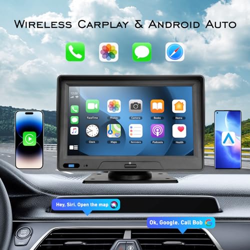 EVERSECU Estéreo de coche con pantalla táctil de 7 pulgadas