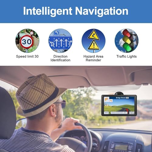 Navegador GPS para coche, camión, RV, pantalla táctil de alt