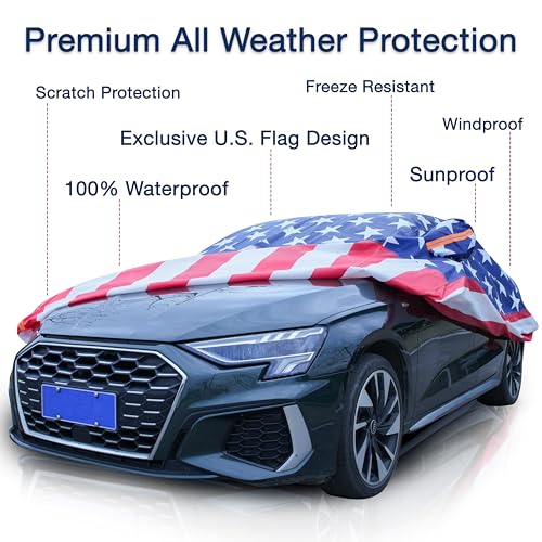 Joon - Funda impermeable para automóvil con bandera de Estad