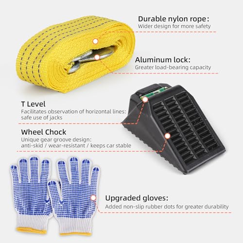 Kit de gato eléctrico para automóvil de 3 toneladas, 12 V, g