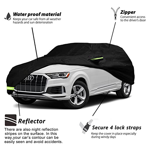 YIXIN Fundas impermeables 210T para Audi Q7 SUV 2005-2024, s