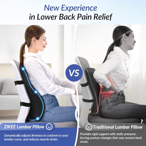 ZIKEE La almohada de apoyo lumbar ajustable proporciona un a