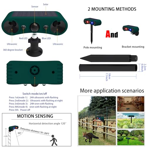 Alarma solar con sensor de movimiento para interiores y exte