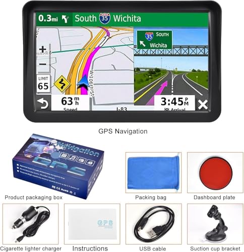 Navegador GPS para automóvil, pantalla de 9 pulgadas, guía d