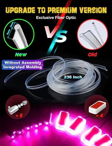 Tira de luces LED para interior de automóvil, RGB 16 millone