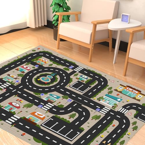 Alfombra análoga ABC para niños, alfombra de juego para sala