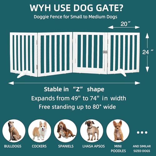 ZJSF Puerta plegable para perros de interior para casa, puer