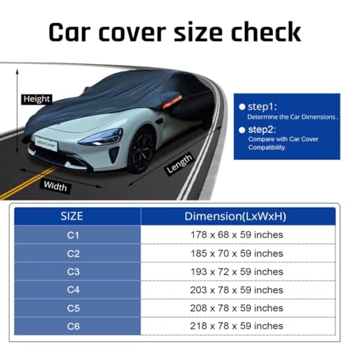 Funda impermeable de 6 capas para automóvil, protección para