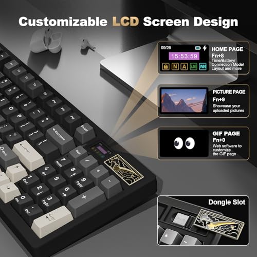 YUNZII IF99 Teclado mecánico inalámbrico para juegos con pan
