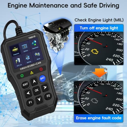 Herramienta de diagnóstico de escáner OBD2, pantalla a color