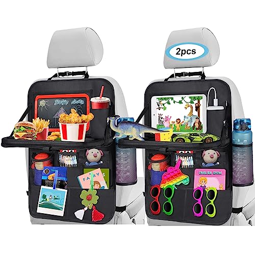 Car Back Seat Organizer, Storage Organizer with Foldable Tab