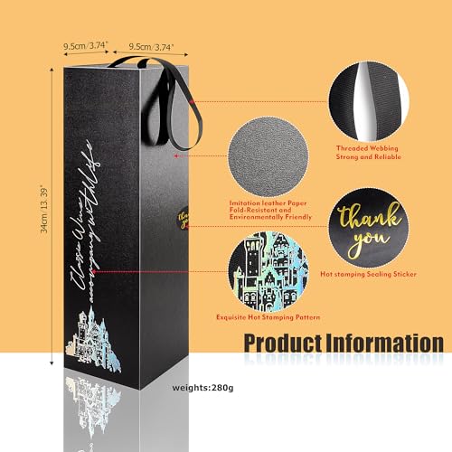 YINGHECX Paquete de 5 cajas de regalo de vino, con asa, bote