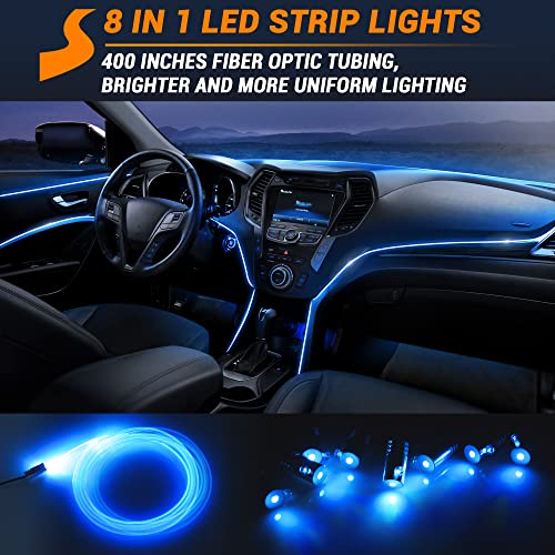 Tira de luces LED para interiores de automóvil de 400 pulgad