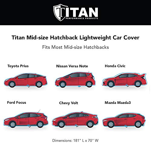 Titan - Funda ligera de poliéster 210T para Hatchbacks de 16