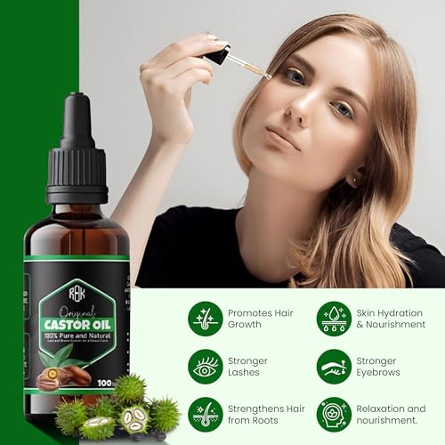 Aceite de ricino orgánico, 100% puro y natural, aceite de ri