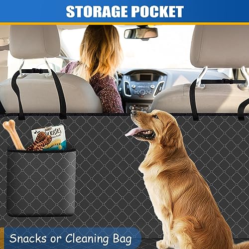 Funda de asiento de automóvil para perro con bolsillo de alm