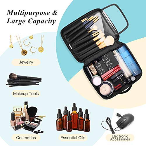 Bolsa de maquillaje DIMJ, Negro), DIMJ