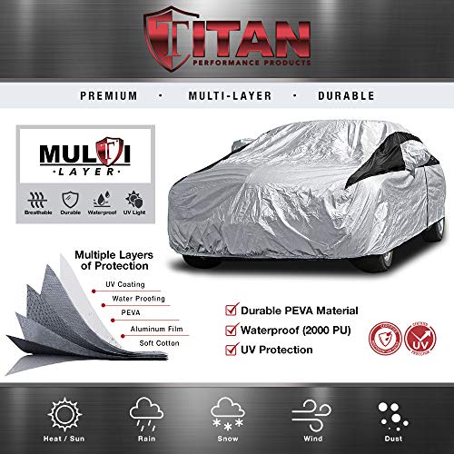 Titan - Funda de automóvil PEVA multicapa prémium para sedan