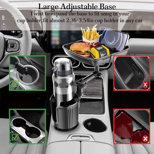 Bandeja portavasos, expansor de portavasos para automóvil, b