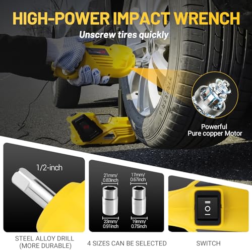 ZAISHANG - Kit de gato eléctrico para coche de 5 toneladas y