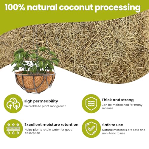 XYSM Hanging Baskets Liners for Plants Outdoor ,Coconut Line