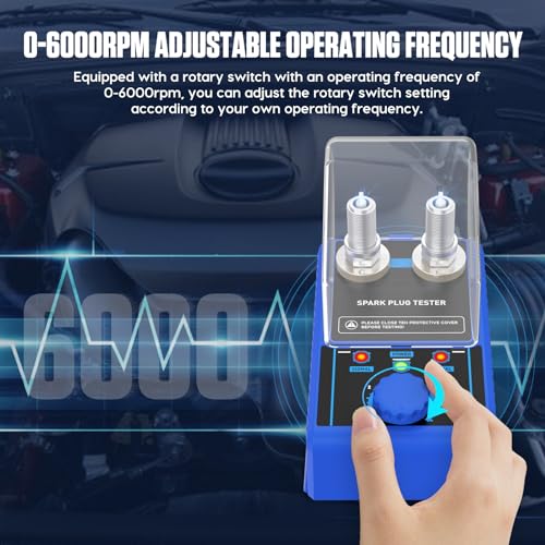 PLAYOCCAR Probador de bujías de 110 V, detector de enchufe d